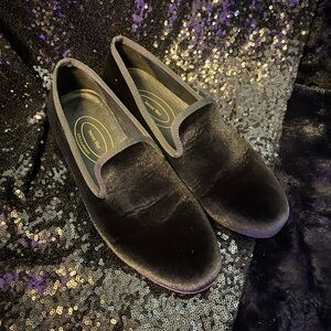 Black Velvet Loafers